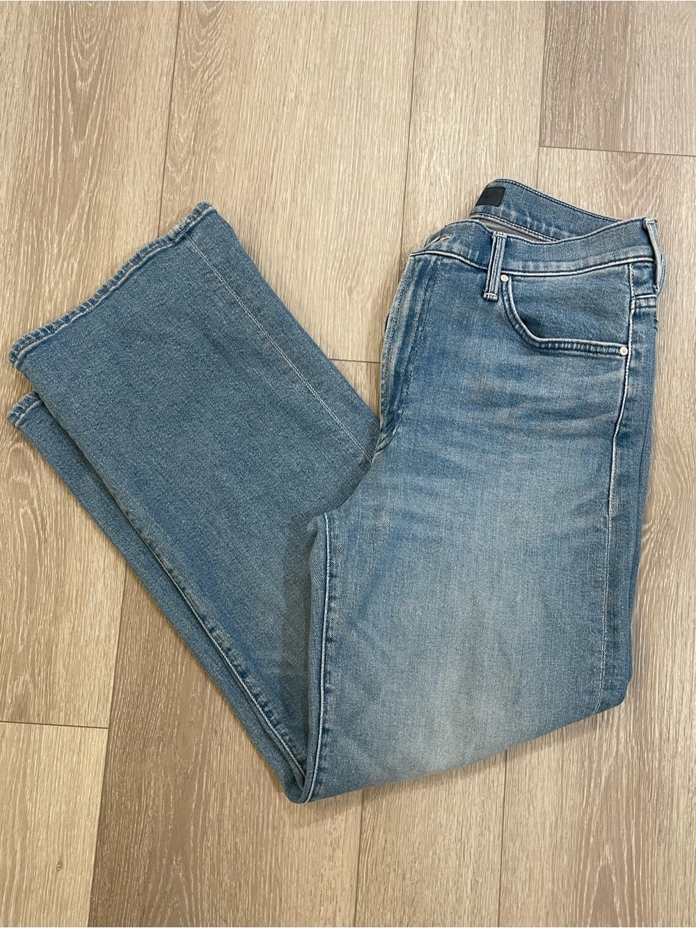 Mother denim dodger flood Mediterranean muse jeans